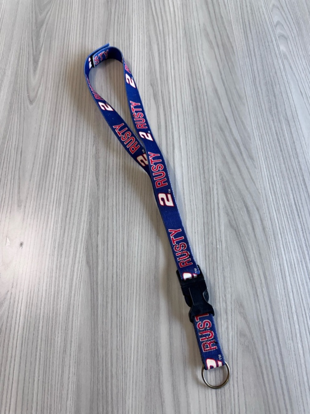 Vintage/Rare Rusty Wallace #2 Blue  Lanyard - Key Ring Badge Holder